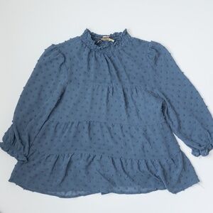 Anthropologie Monteau Blue Blouse Size Small